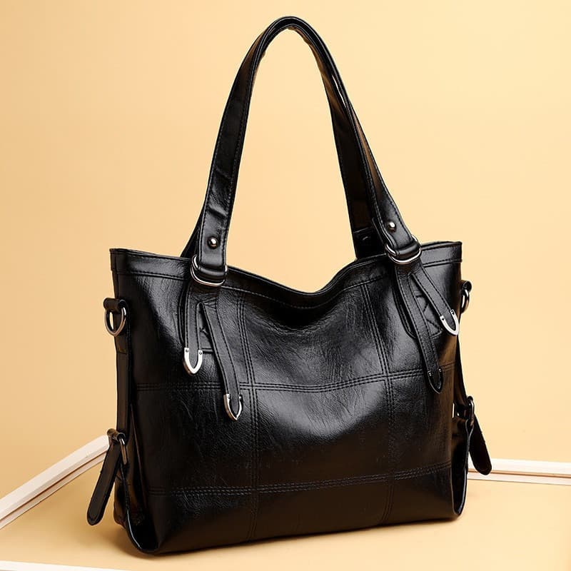 Bolsa De Ombro Feminina Grande Elegante Luxo Sacola De Couro PU Macio