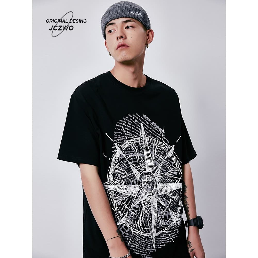 Estilo americano impresso camiseta de manga curta feminina Street Wear casal Casual solto moda meia manga topo masculino