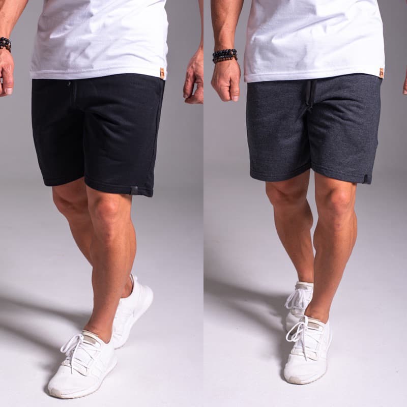 Kit 2 Bermuda de Moletom Masculina Com Amarração e Elástico Academia Treino/Casual.