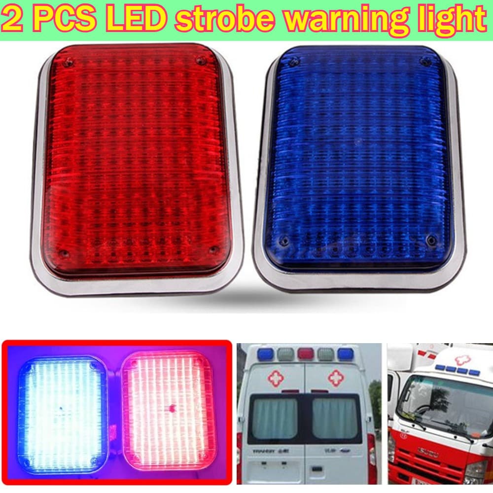 Luzes Estroboscópicas De Emergência Para Carro LED Ambulância 12V 24V Piscantes De Vermelho Azul Branco Âmbar