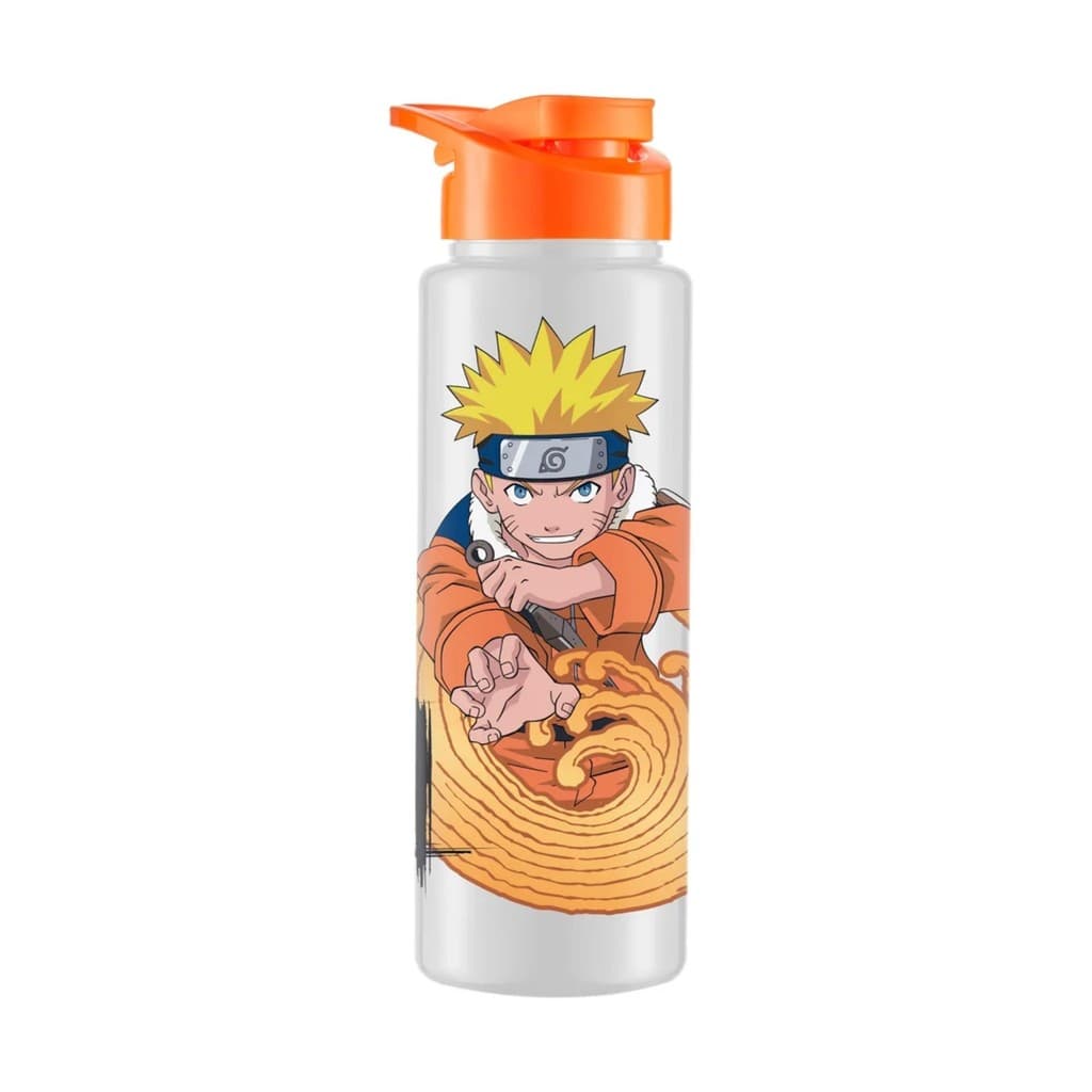 Garrafa Squeeze Naruto Branco 750ml com Estampa Oficial e Tampa Prática