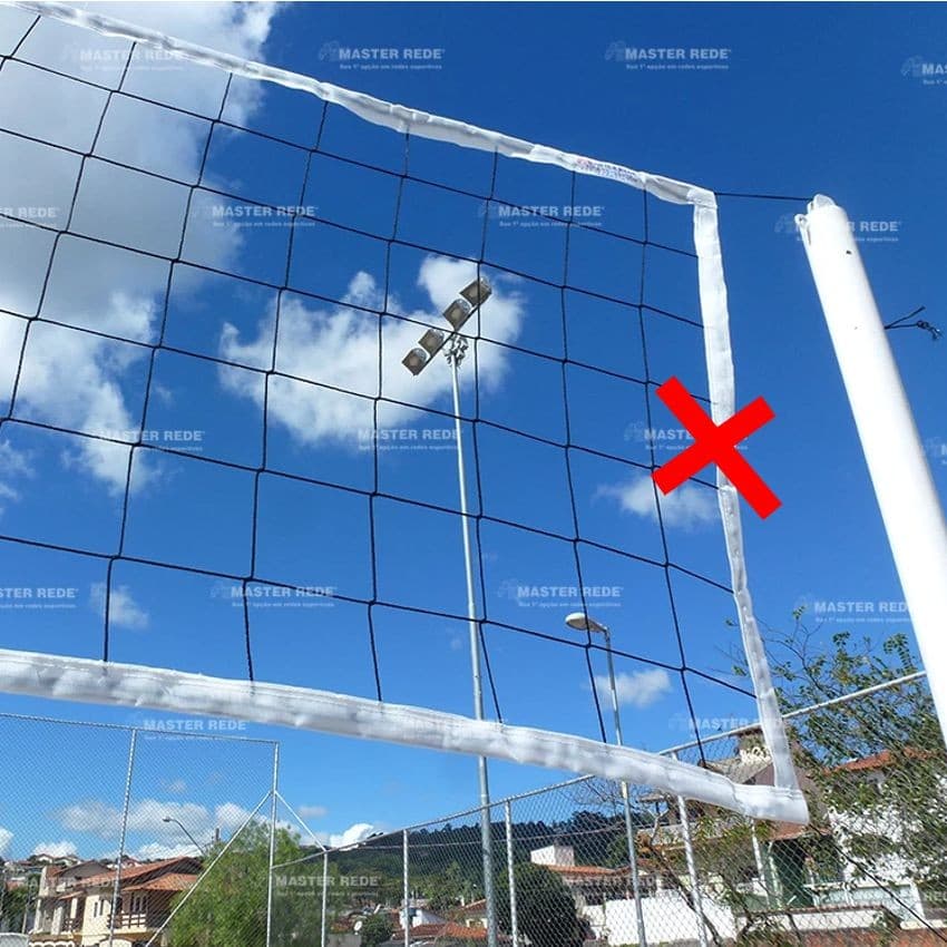 Rede Volei 2 Faixas Sintética Master Rede VS2