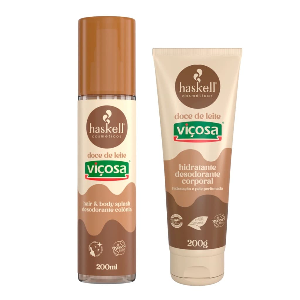 Body e Hair Splash + Hidratante Corporal Doce de Leite Viçosa Haskell