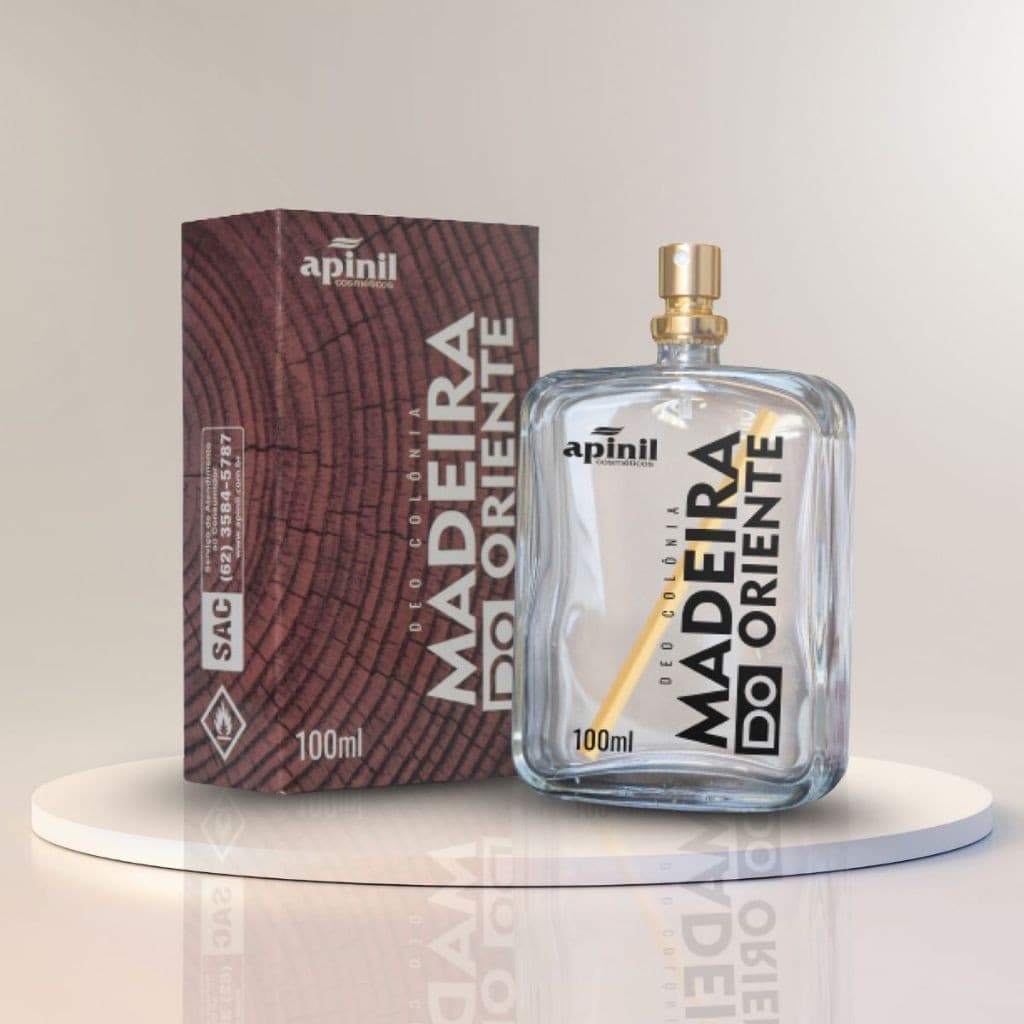 Deo Colônia MADEIRA DO ORIENTE MASCULINO Fragrancia Duradoura Dia a Dia - 100ml