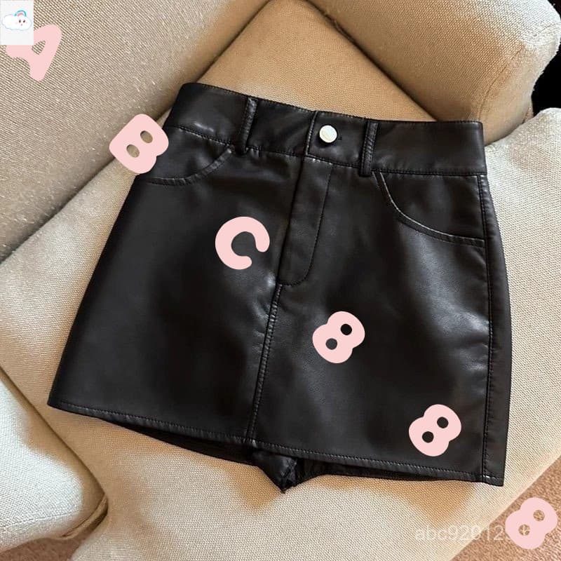 [Recomendação De Moda] Saia Tamanho Grande , Cintura Alta , Fina , Anti-Luz , De Couro PUC Preta Quadril , shorts É