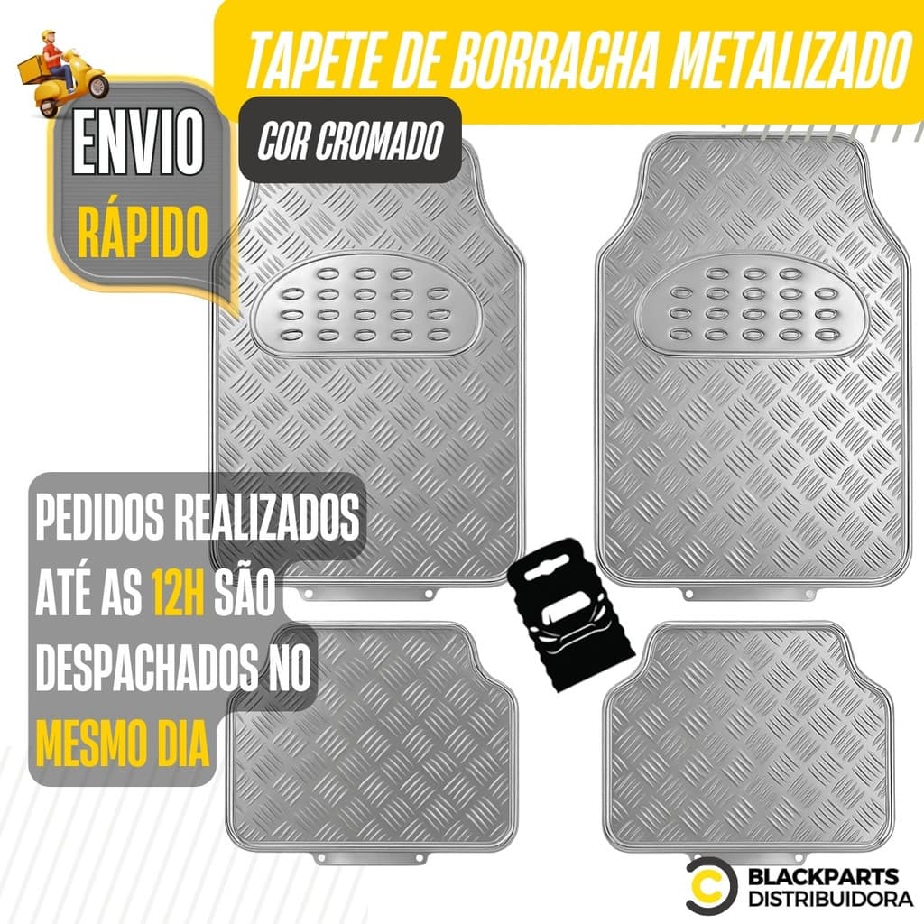 Kit Tapete Chevrolet Onix Prisma Celta Agile Vectra Cobalt Metálico Carro Tuning Automotivo Cromad