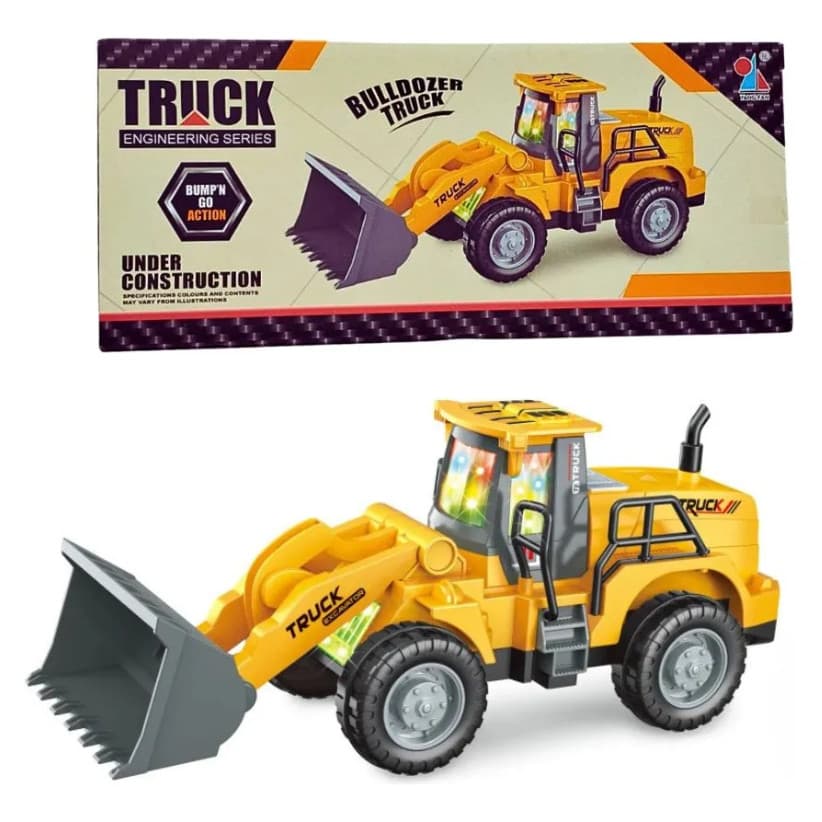 Brinquedo Trator Escavadeira Truck com luzes e som