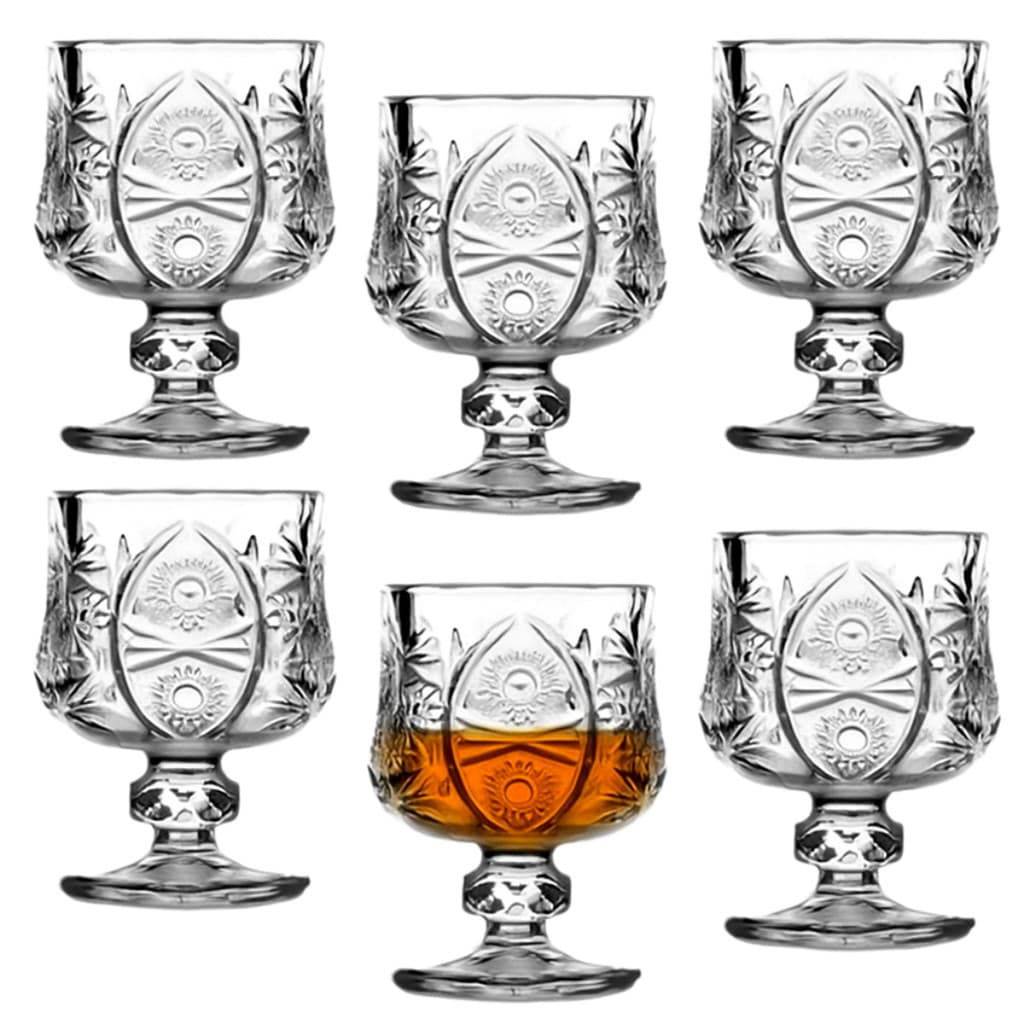 Kit 6 Mini Taças De Vidro Para Licor Premium Aperitivo 40ml