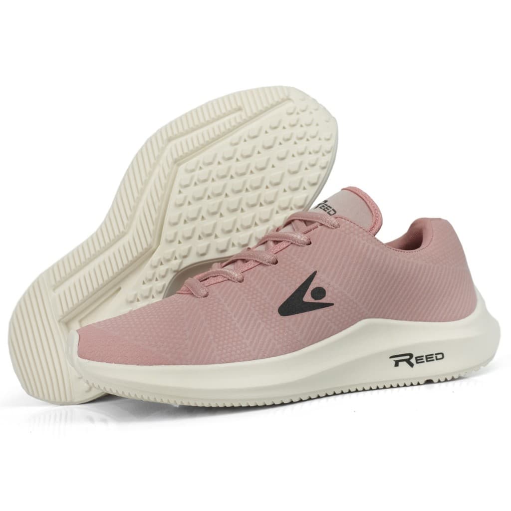 Tênis Feminino Esportivo Caminhada Rosa Estiloso Leve Reed