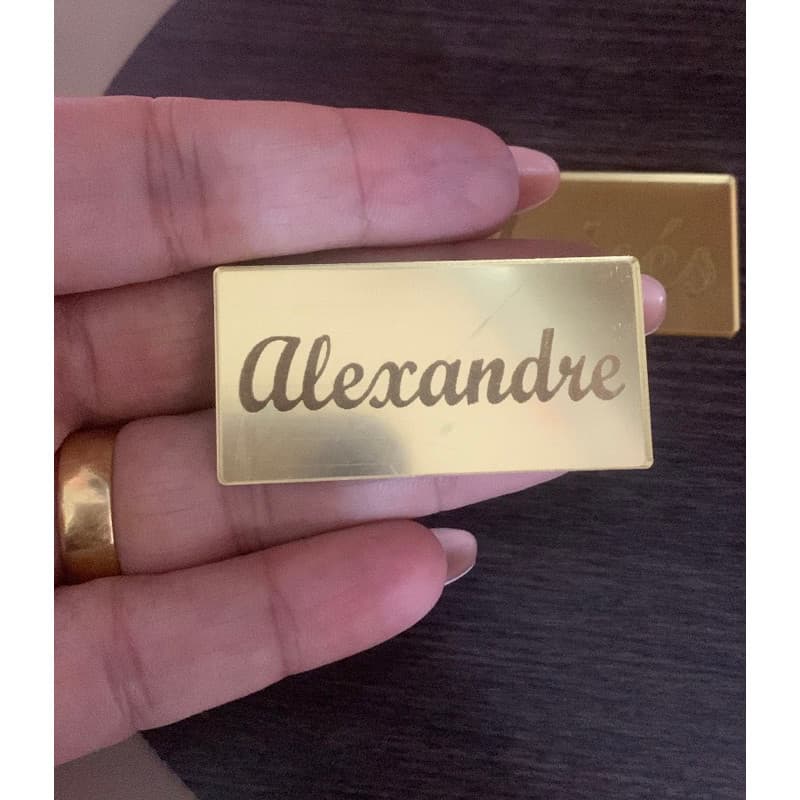 Etiquetas Tag 4 x 1,5cm - Personalizado em Acrílico
