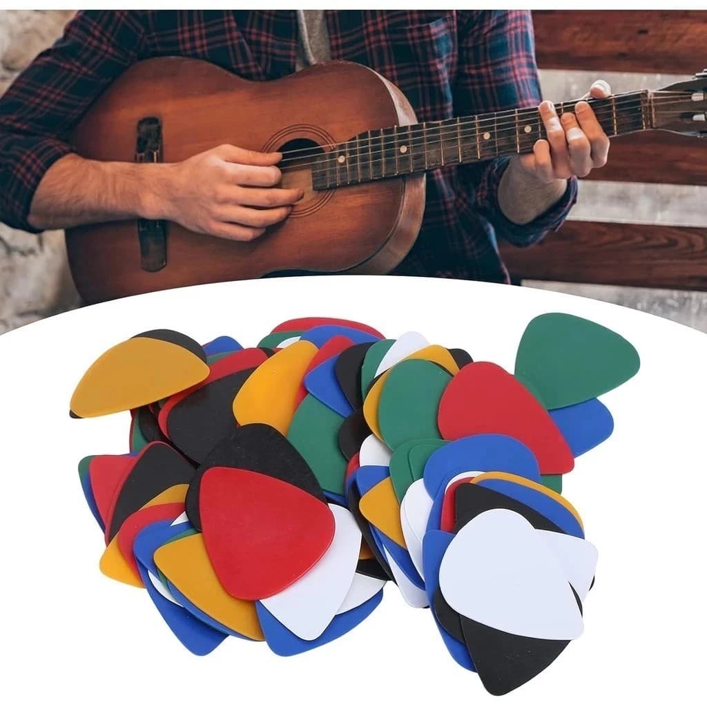 Kit 10 Palhetas 0,71 mm p/ Violão Aço e Guitarra