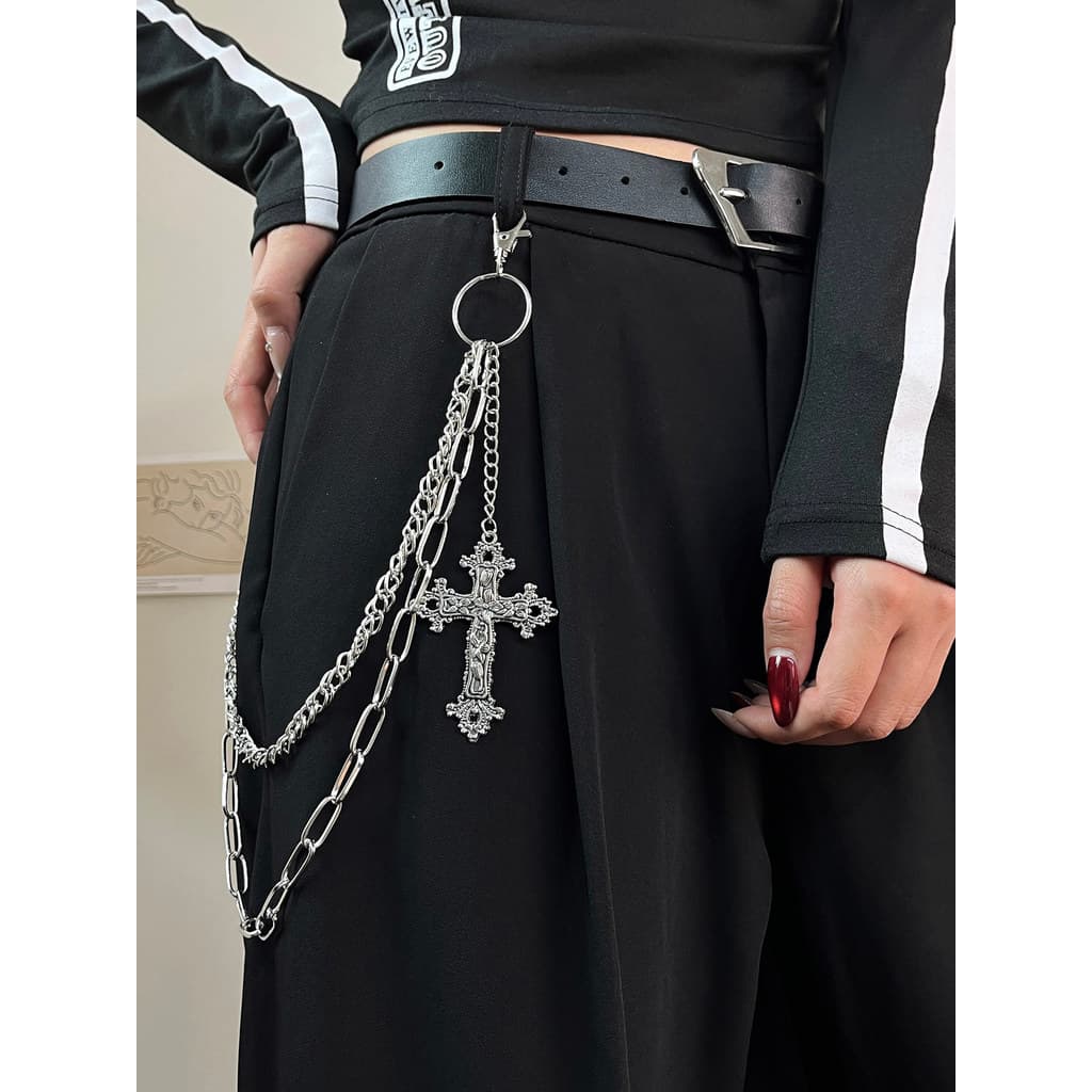 Calças corrente decorativa masculino feminino estilo pingente cinto acessórios pingente corrente Hip-Hop corrente subcul