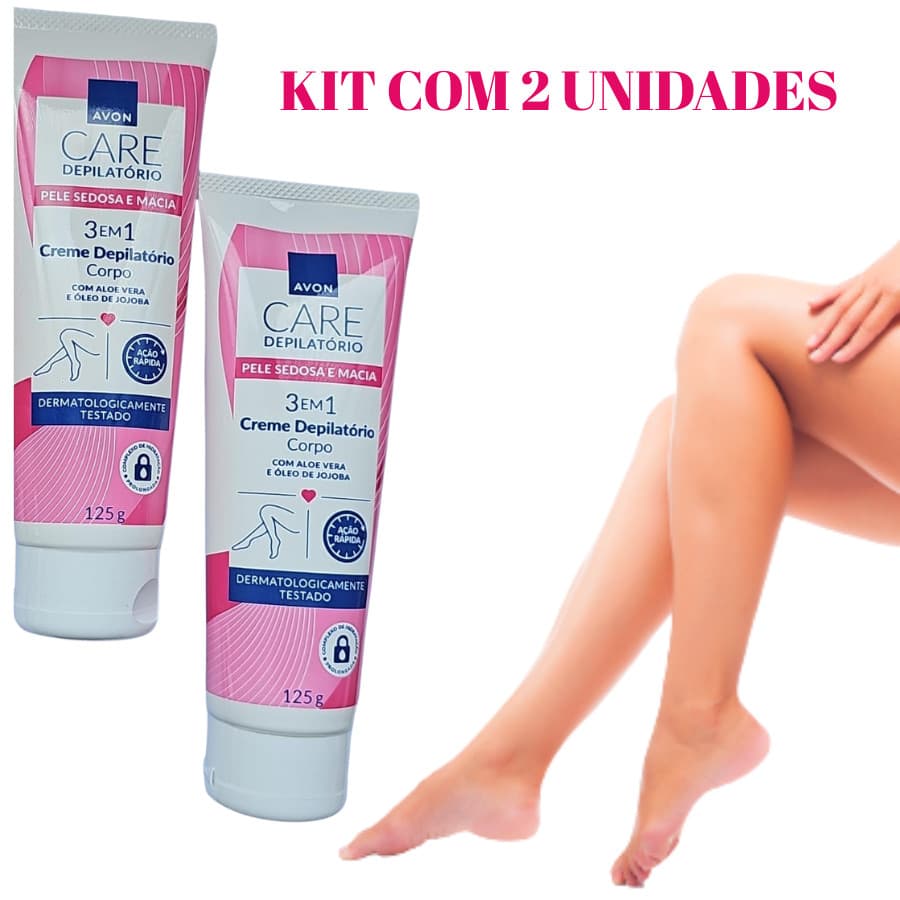 Kit Creme Depilatório Para o Corpo Avon 125g 2 Unidades.