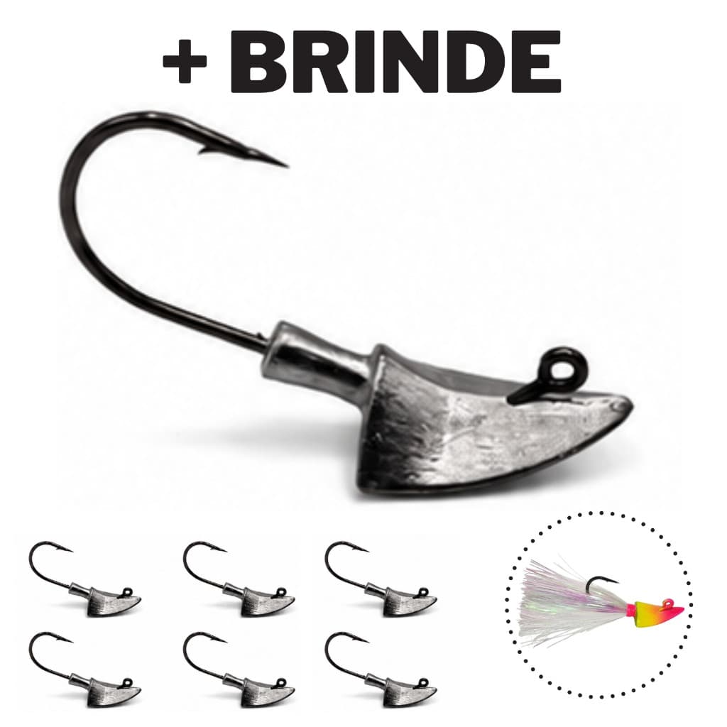 kit 10 Riscadinho  puladeira Jig  riscadinho atado Robalo Tucunaré Traíra Isca Artificial
