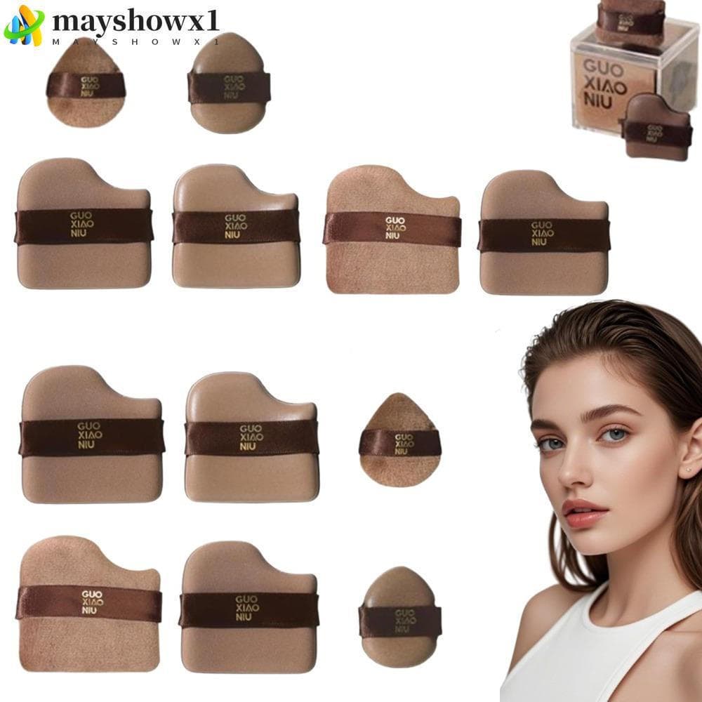 MAYSHOWX1 6pcs Esponja De Maquiagem , Mini Puffs De Liquidificador Macios , Ferramenta Cosmética Dupla Face De Cor De Ch