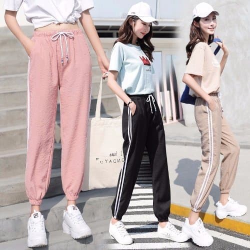 Calças esportivas femininas 2024 verão calças casuais finas Harajuku bf na moda fina solta Super quente ins Leggings cal