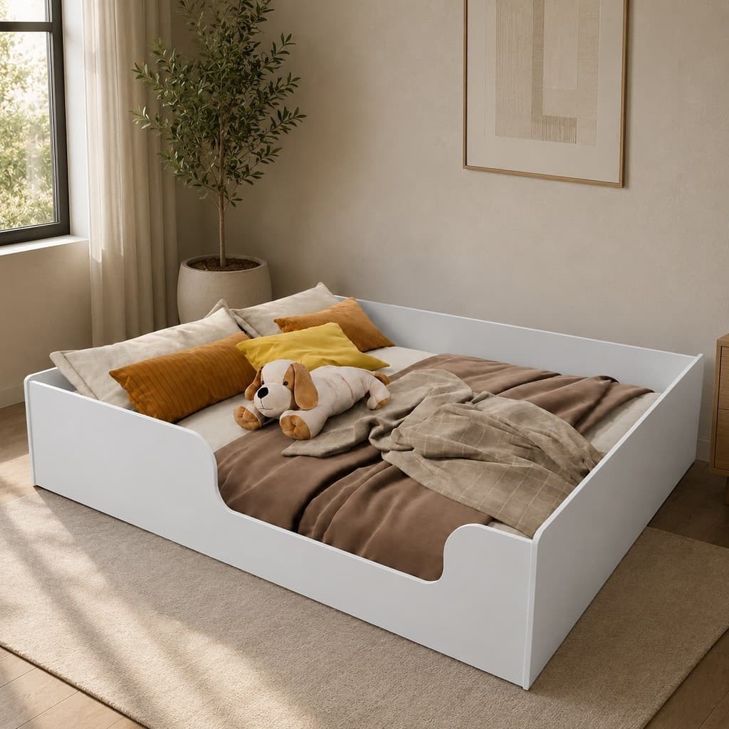 Caminha Montessoriana Branca Casal Resistente Moderno  Confortável Design