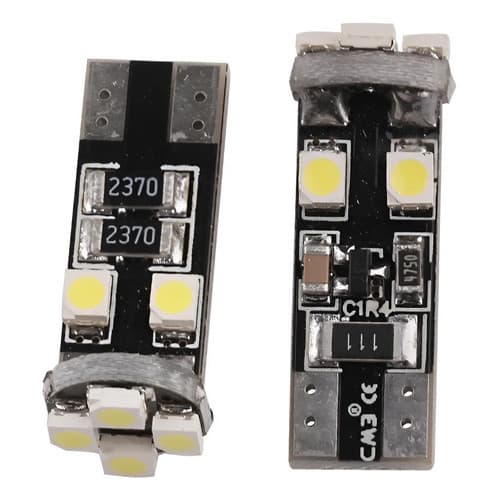 Par Lâmpada Led T10 Canbus Smd 8 Led's Super Branco Lanterna