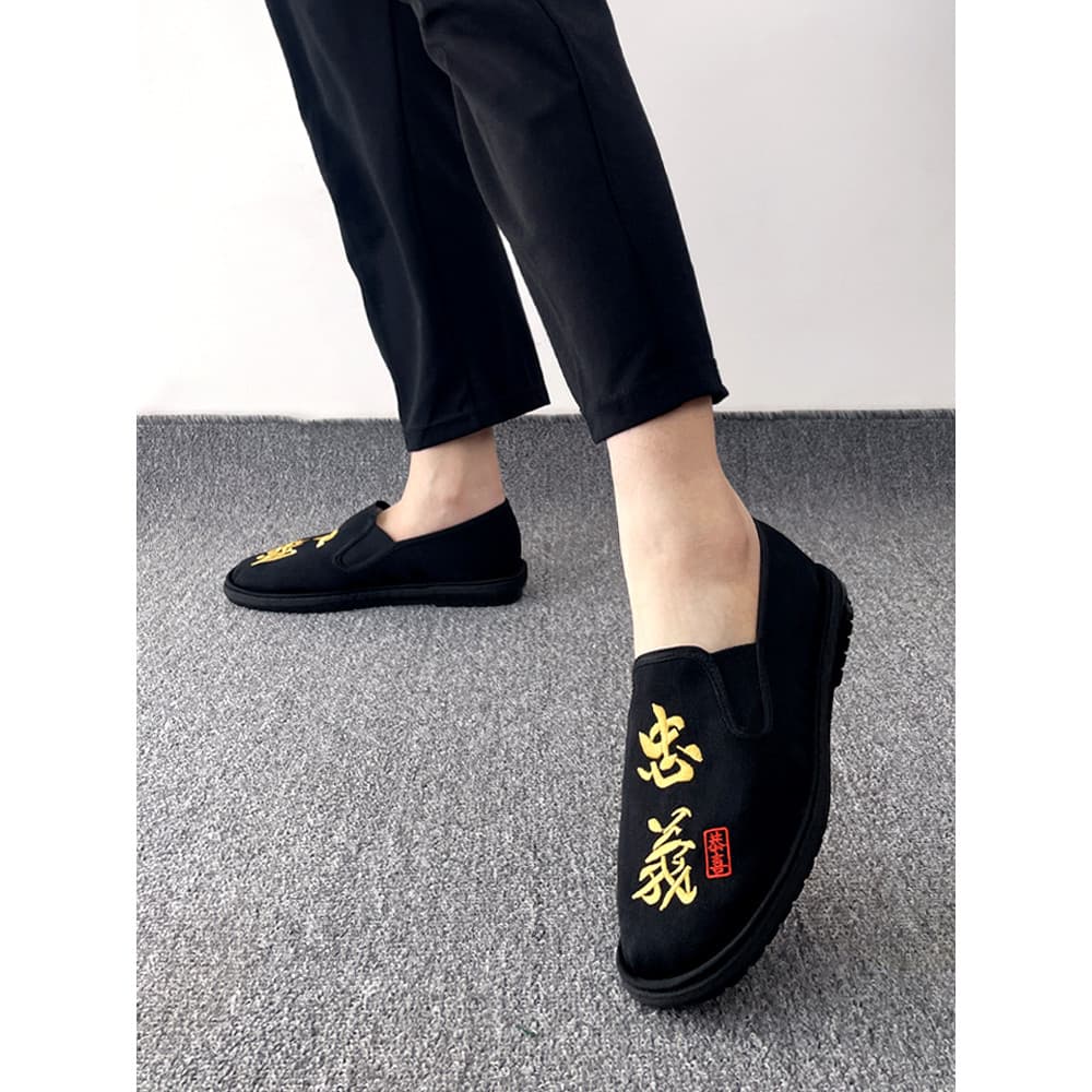 Verão novo estilo velho pequim sapatos de pano masculino sola macia respirável um Pedal resistente ao desgaste leve bord