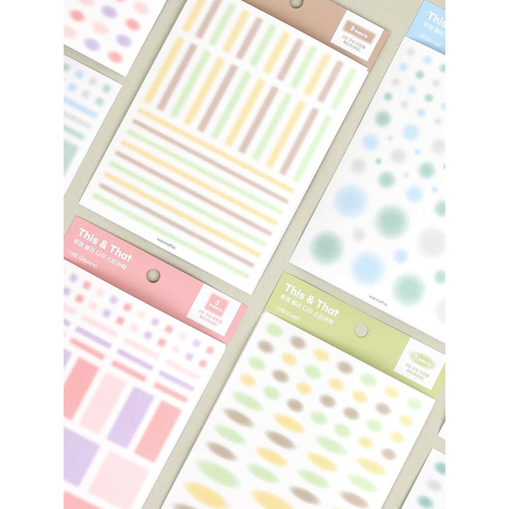 Coreia coreia wannathis manual transparente diário Goo cartão marca adesivos decorativos DIY multifuncional ins adesivos