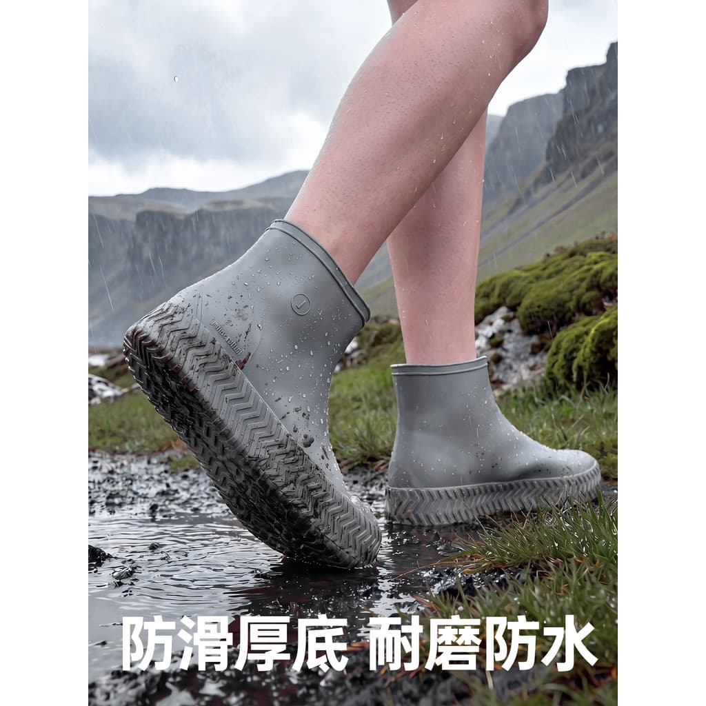 Capa descartável para sapato à prova de chuva, adulto, à prova d'água, antiderrapante, tubo alto para crianças, resisten