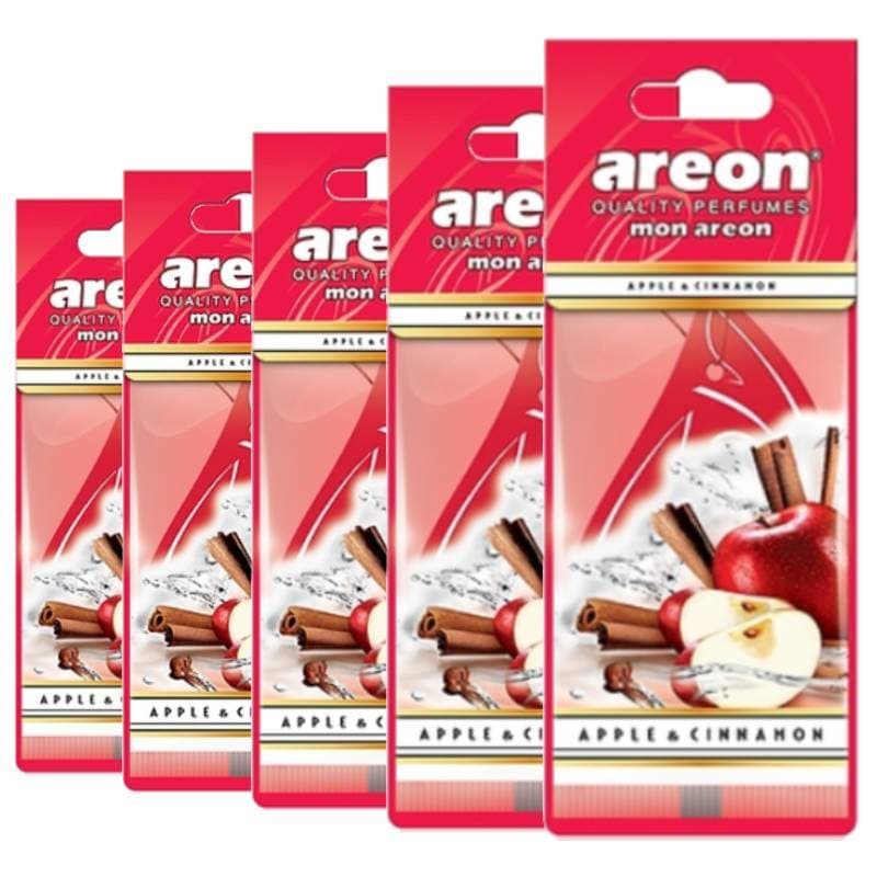 Kit 5 Aromatizante de Carro Mon Areon - Maçã e Canela