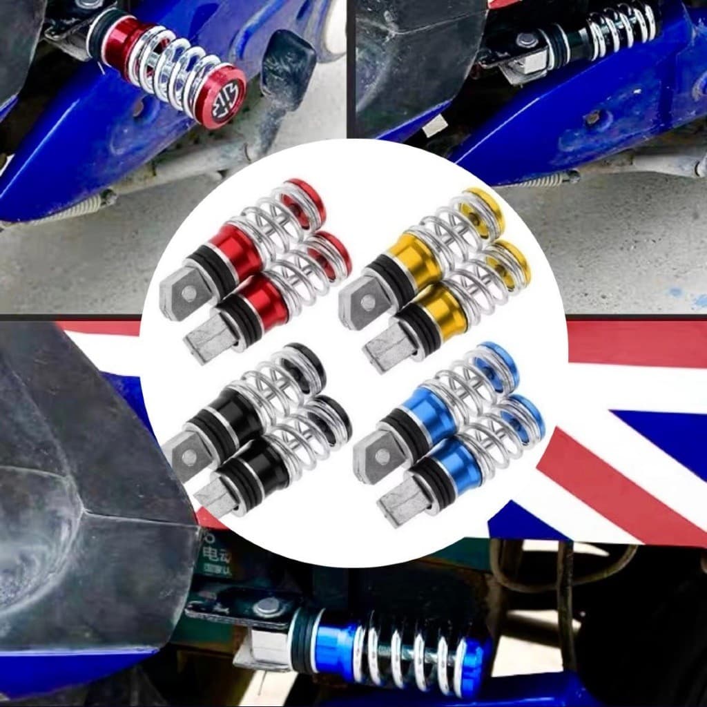 Pedaleira Para Motos Esportiva Modelo Mola Universal  Esportivo Cromado Alumínio Colorida