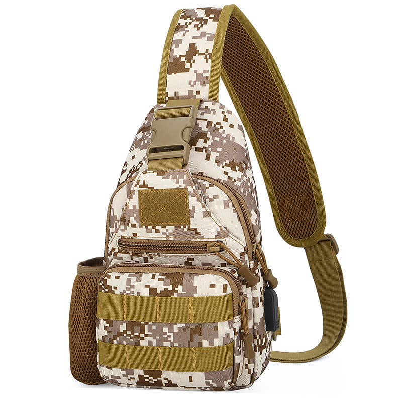 Homens ao ar livre esportes ao ar livre saco de peito multifuncional tático saco do mensageiro camuflagem bolsa de ombro