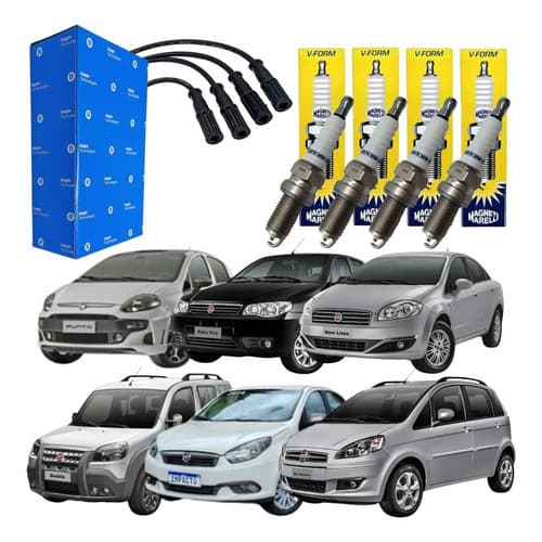 Kit Cabo E Vela Magneti Marelli / Delphi Fiat Mobi 3cc 2017