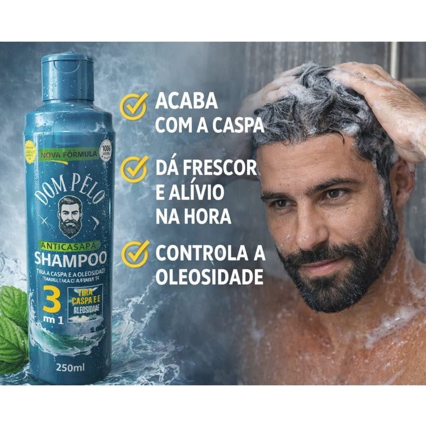Shampoo anticaspa 250ml - DOM PELO