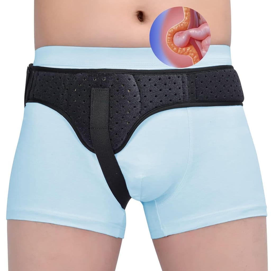 Cinta para hérnia unilateral, cinta de compressão masculina para hérnia inguinal, cinta de suporte HerniaBelt para intes