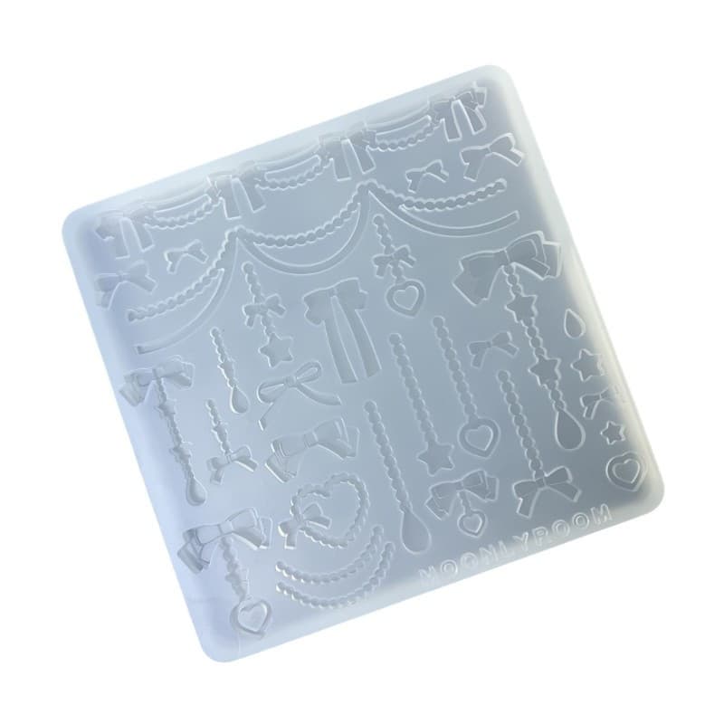 Molde De Silicone Estone Bowknot E Acessórios De Corrente De Contas Para Entusiastas De Artesanato