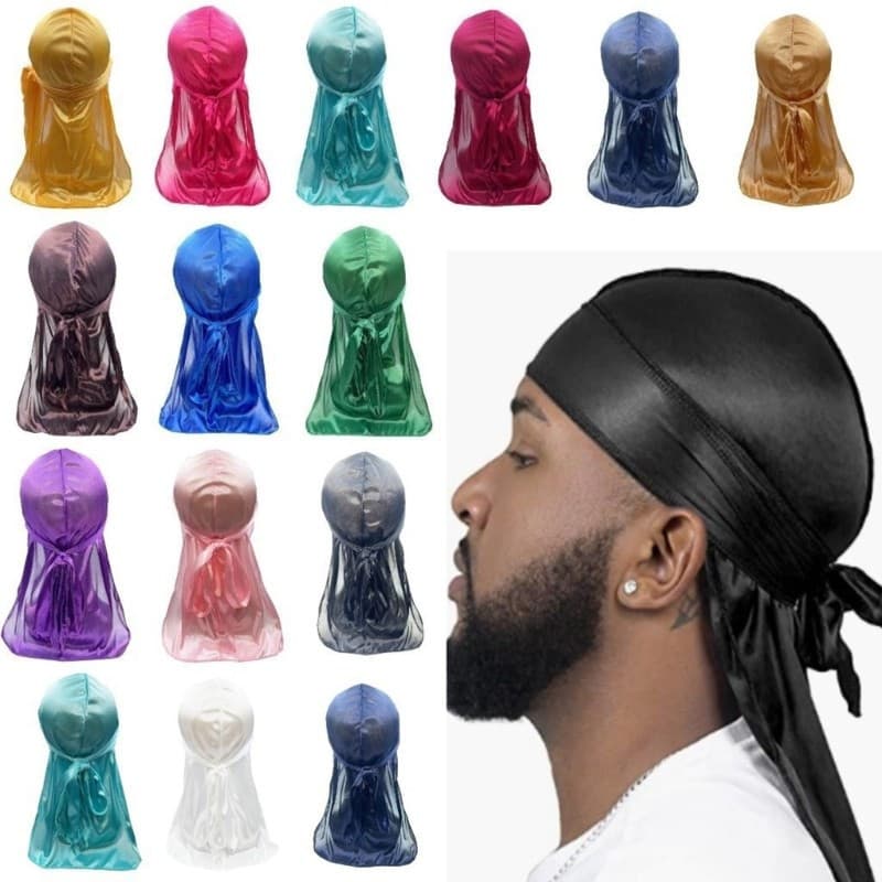 Boné Estone Long Tail Headwrap Durag Para Homens , Lenço De Cabeça De Secagem Rápida Dreadlocks