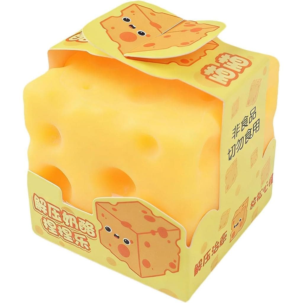 Brinquedo Squishy de Queijo |   Brinquedo Squishy em Forma de Bloco de Queijo |   Brinquedos de Apertar em Forma de Bloc