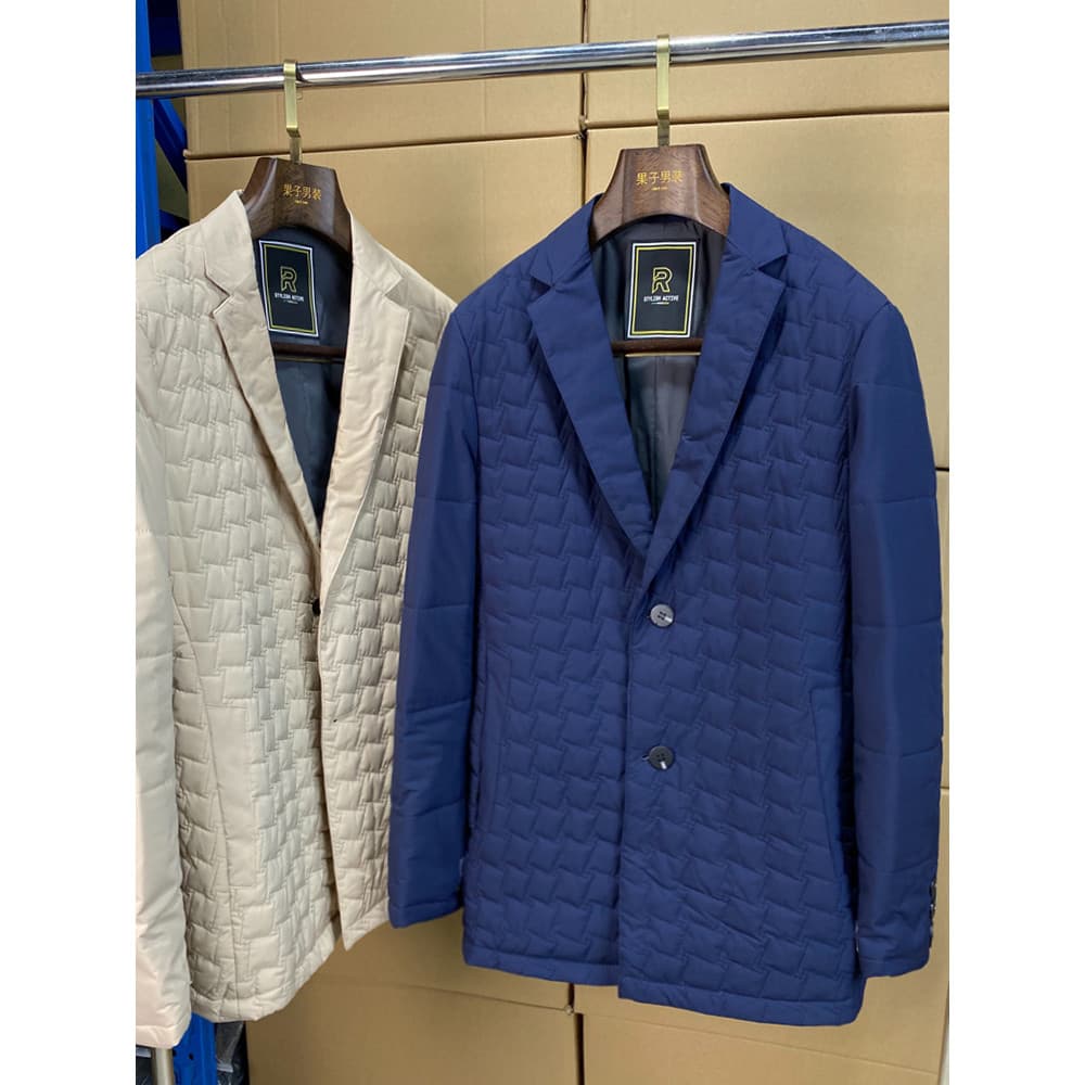 Primavera outono masculino diamante verificação negócios Casual roupas de algodão terno colarinho fino algodão casaco ja