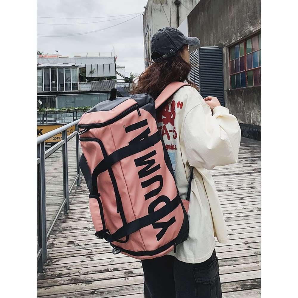 Bolsa de viagem 2024 novo estilo grande capacidade feminina multifuncional saco de ginásio masculino portátil leve à pro