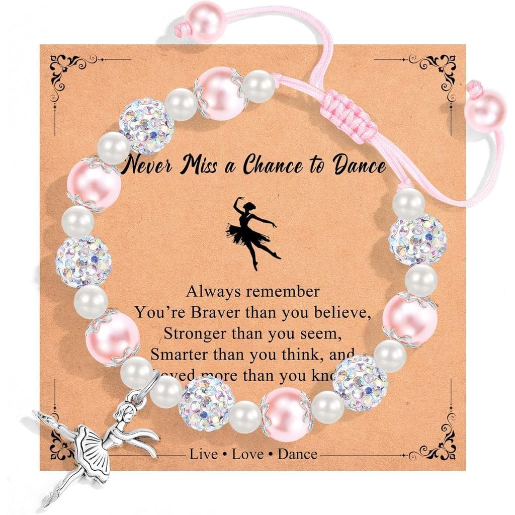 Presentes para Recitais de Dança para Meninas, de Pulseira de Bailarina para Filha, Neta, Sobrinha, Amigas, Equipe