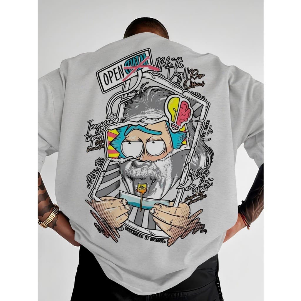 Camisa Camiseta Casual XOTICAlien Genius Trip Unissex
