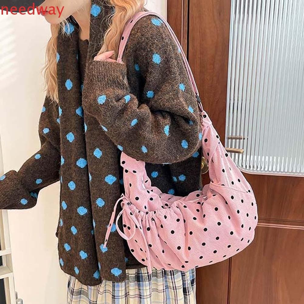 NEEDWAYB Bolsa Para Bolinho De Bolinhas , Crossbody Com Decoração De Laço Doce De Poliéster , Leve