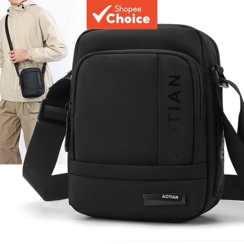 Nova bolsa multifuncional masculina, bolsa tiracolo, de ombro, bolsa de celular com vários compartimentos,