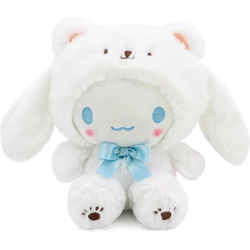 Série de Fantasias de Urso Branco de Desenho Animado Fofo, Boneco de Pelúcia Macio, Brinquedo Adorável, Almofada de Pelú