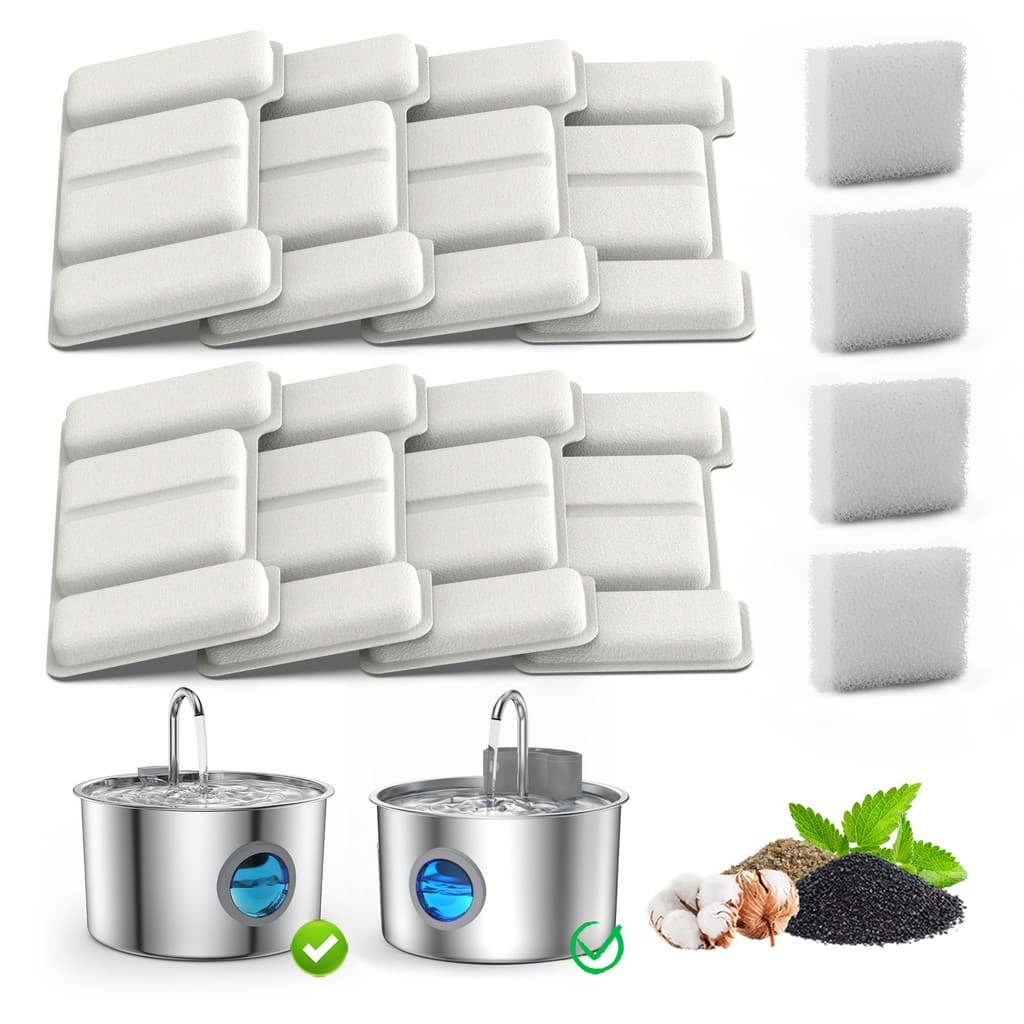​​Replacement Filters for Stainless Steel Cat Water Fountain with Activated Carbon (TY10)