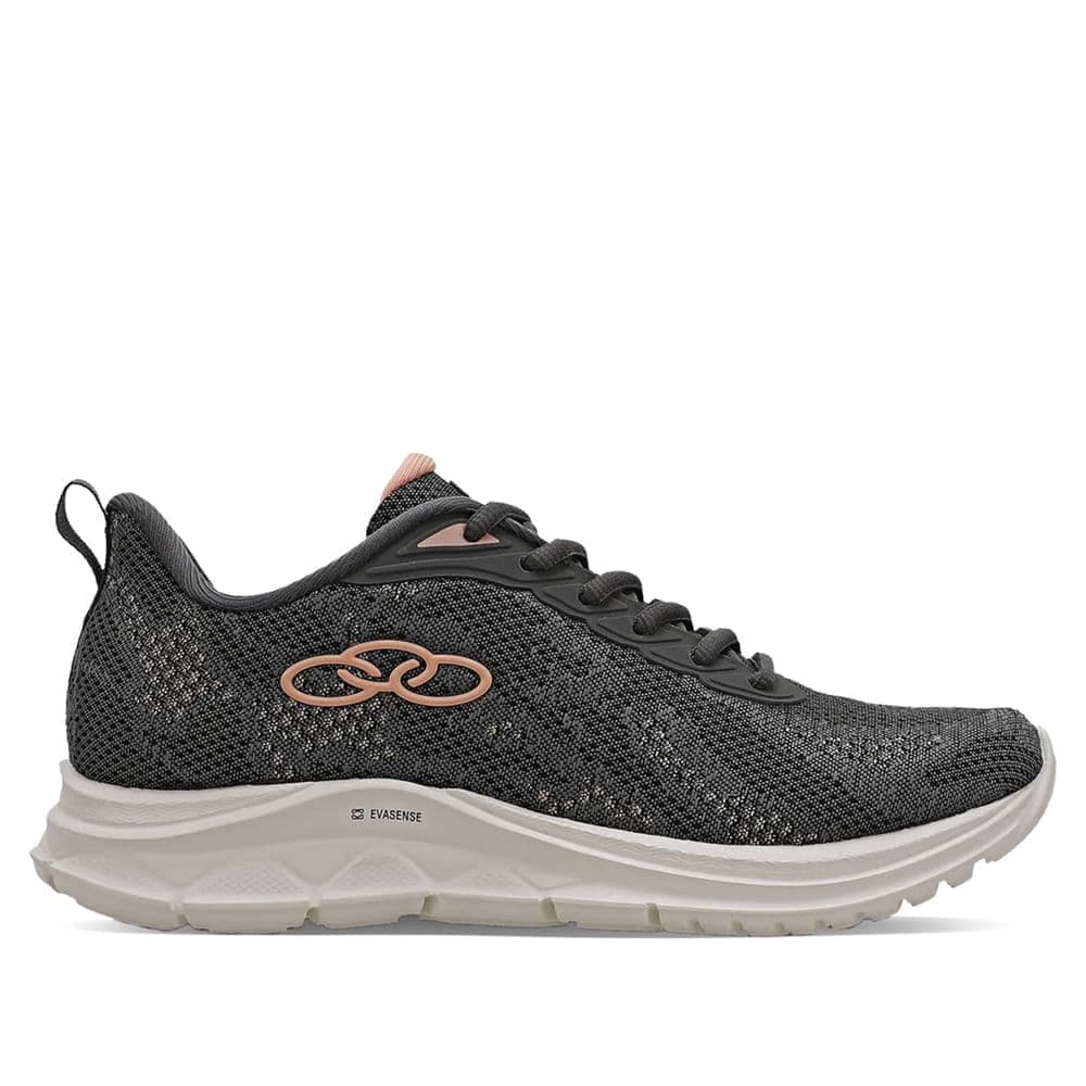 Tênis Feminino Olympikus Citrus 2 Evasense Cinza/Rosa Claro