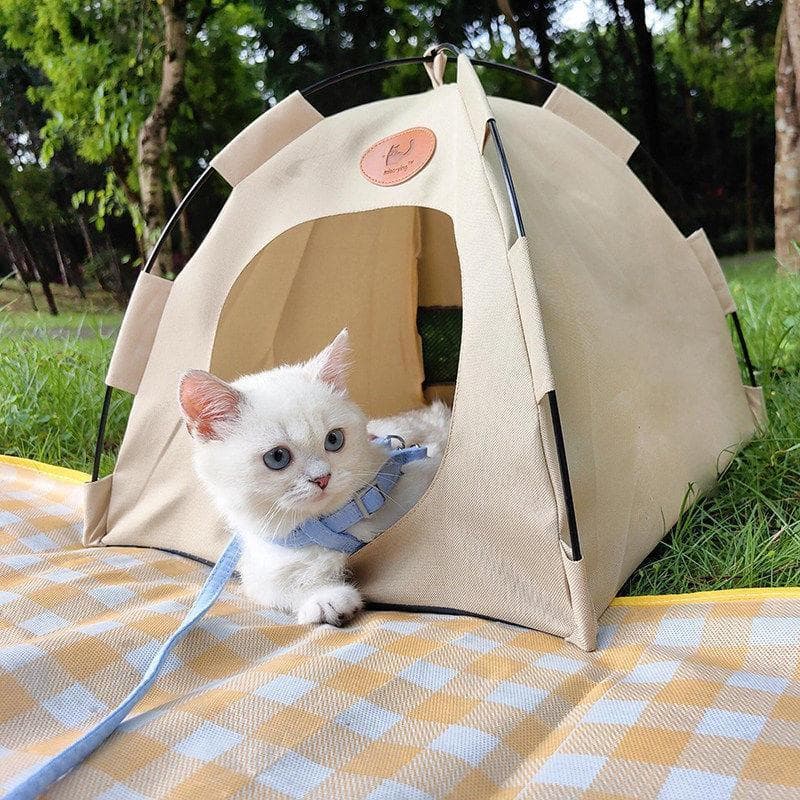 Tenda para gatos, acampamento ao ar livre, maca para gatos, quatro estações, casa escondida Universal, verão, resfriamen