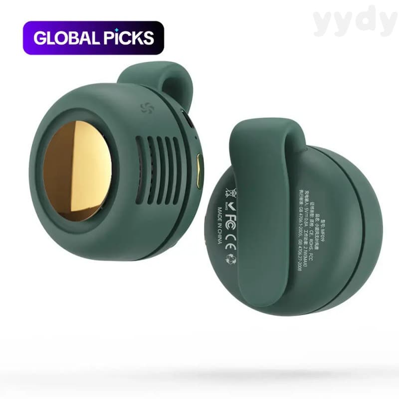 Ventilador Pessoal Elétrico Mini Sem Hélices, Portátil, Silencioso e de Baixo Ruído, Ventilador Suspenso Ajustável de 3