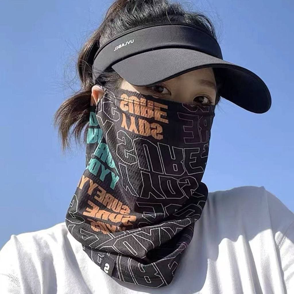 Máscara protetora solar de seda gelo pescoço capa masculina guarda-sol máscara pescoço proteção pescoço verão máscara fa