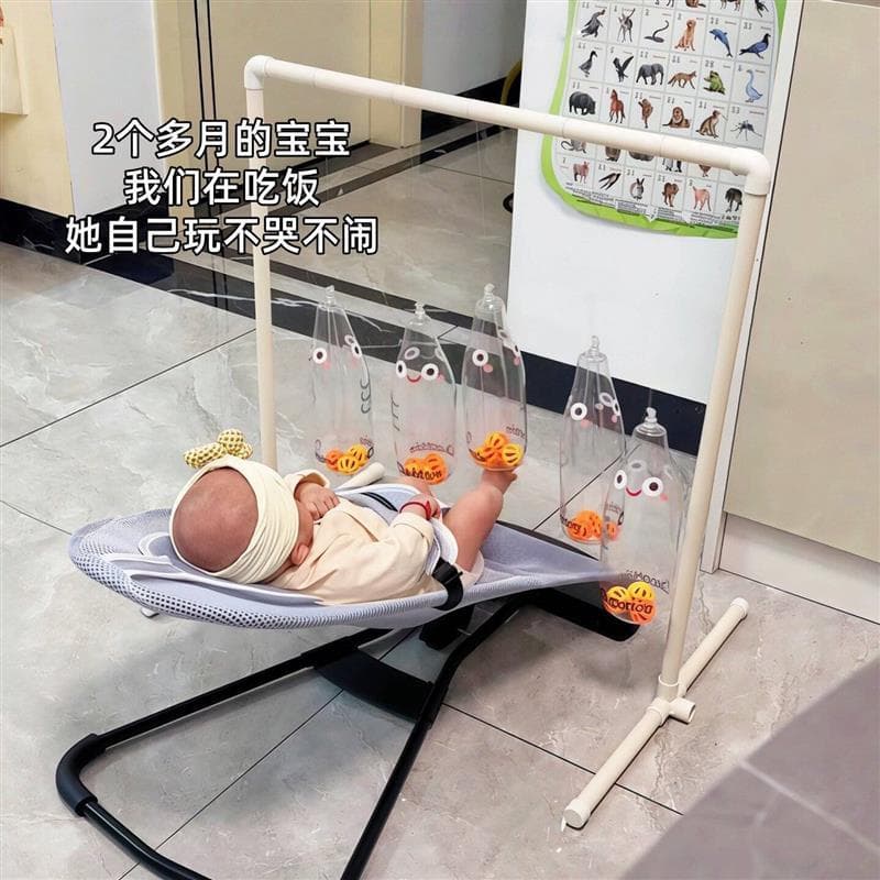 Tubo de plástico bebê Boom brinquedo rack 0 a 6 meses rack de Fitness do bebê ambientalmente amigável DIY cabide coaxial