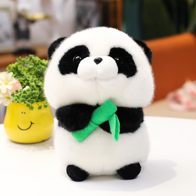 Estilo de comida simulação flor Panda bonito brinquedo de pelúcia boneca pequena Mini Muppets crianças feminino