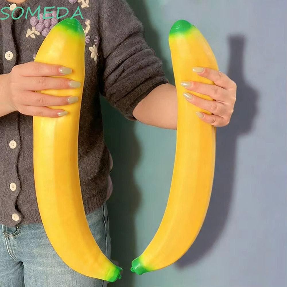 Brinquedo Gigante De Apertar Banana SOMEDA , De Ventilação De Simulado Com Estiramento Sensorial Recuperação Lenta De Mã