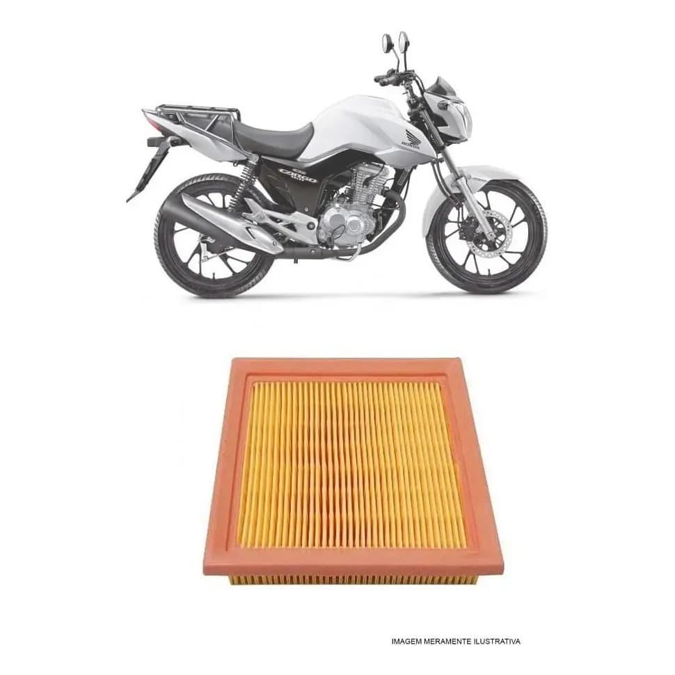 Filtro Ar Vedamotors Honda  cg Titan Fan 150 160 16 a 26 Bros 150 160 15 a 26 Pop 110 Xre 190
